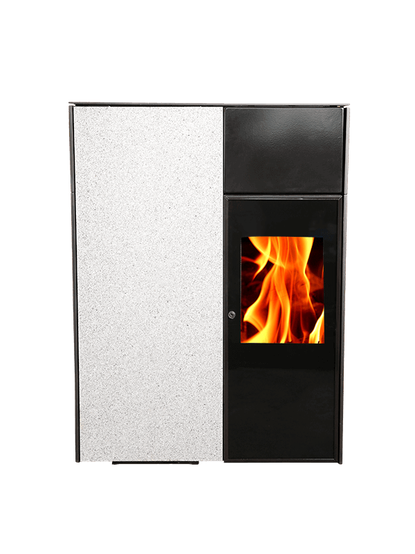 IRM02 Flat Pellet Stove with glass